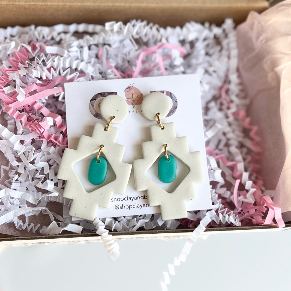 Clay and Bloom handmade polymer clay earrings